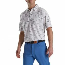 FootJoy Tropic Golf Print Lisle Polo 1 FootJoy Tropic Golf Print Lisle Polo