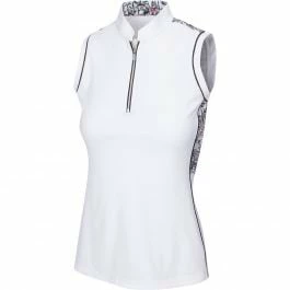 Greg Norman Mira Women's Sleeveless Zip Polo 1 Greg Norman Mira Women's Sleeveless Zip Polo