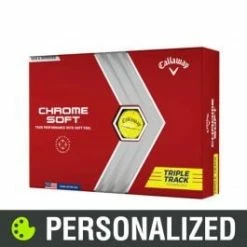 2023 Callaway Chrome Soft Triple Track Personalized Yellow Golf Balls