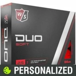 2023 Wilson Staff Duo Soft Personalized Red Golf Balls