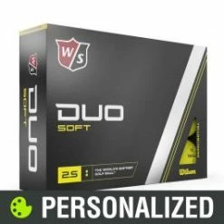 2023 Wilson Staff Duo Soft Personalized Yellow Golf Balls