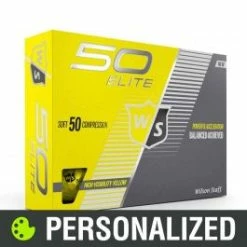2023 Wilson Staff Fifty Elite Personalized Yellow Golf Balls