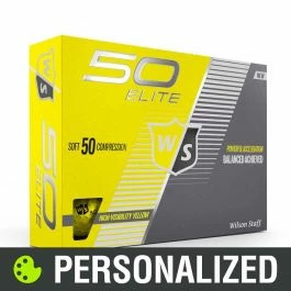 2023 Wilson Staff Fifty Elite Personalized Yellow Golf Balls 1 2023 Wilson Staff Fifty Elite Personalized Yellow Golf Balls